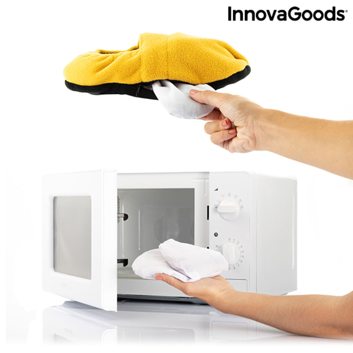 Microwavable Heated Slippers InnovaGoods Mustard – Produktbild 6