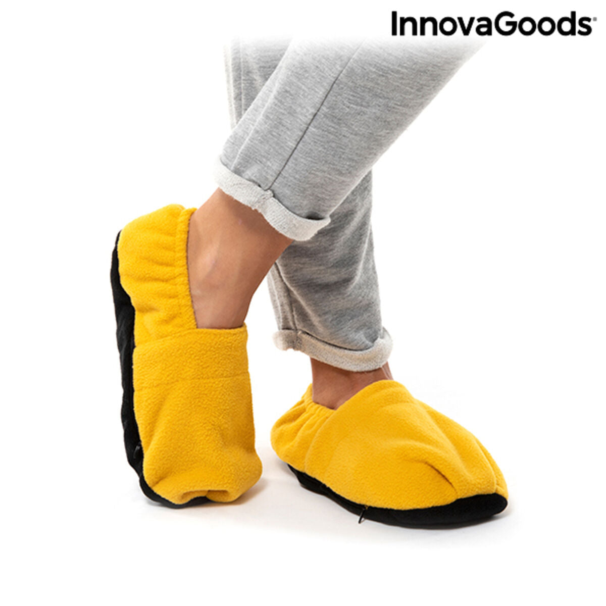 Microwavable Heated Slippers InnovaGoods Mustard – Produktbild 7