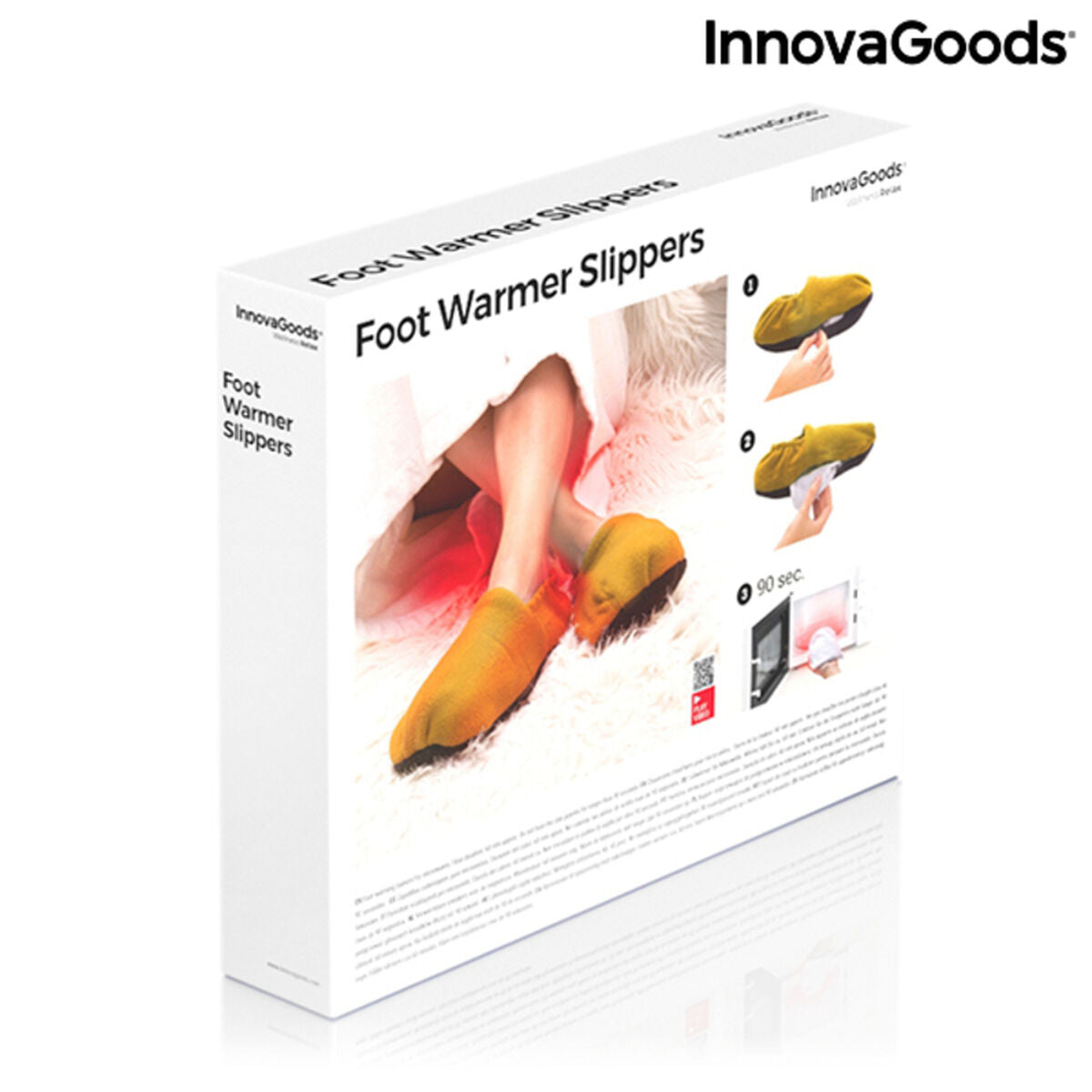 Microwavable Heated Slippers InnovaGoods Mustard – Produktbild 8