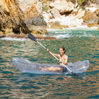 InnovaGoods Aufblasbares transparentes Kajak mit Zubehör Paros 312 cm 2 Personen