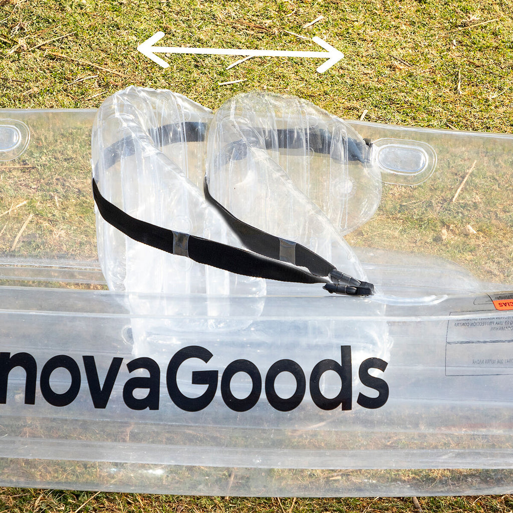 InnovaGoods Aufblasbares transparentes Kajak mit Zubehör Paros 312 cm 2 Personen