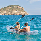 InnovaGoods Aufblasbares transparentes Kajak mit Zubehör Paros 312 cm 2 Personen
