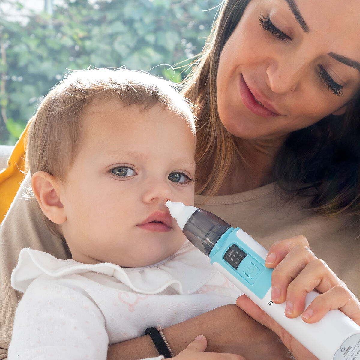 InnovaGoods Wiederaufladbar Nasal Aspirator für Babys Nizi – Weiß