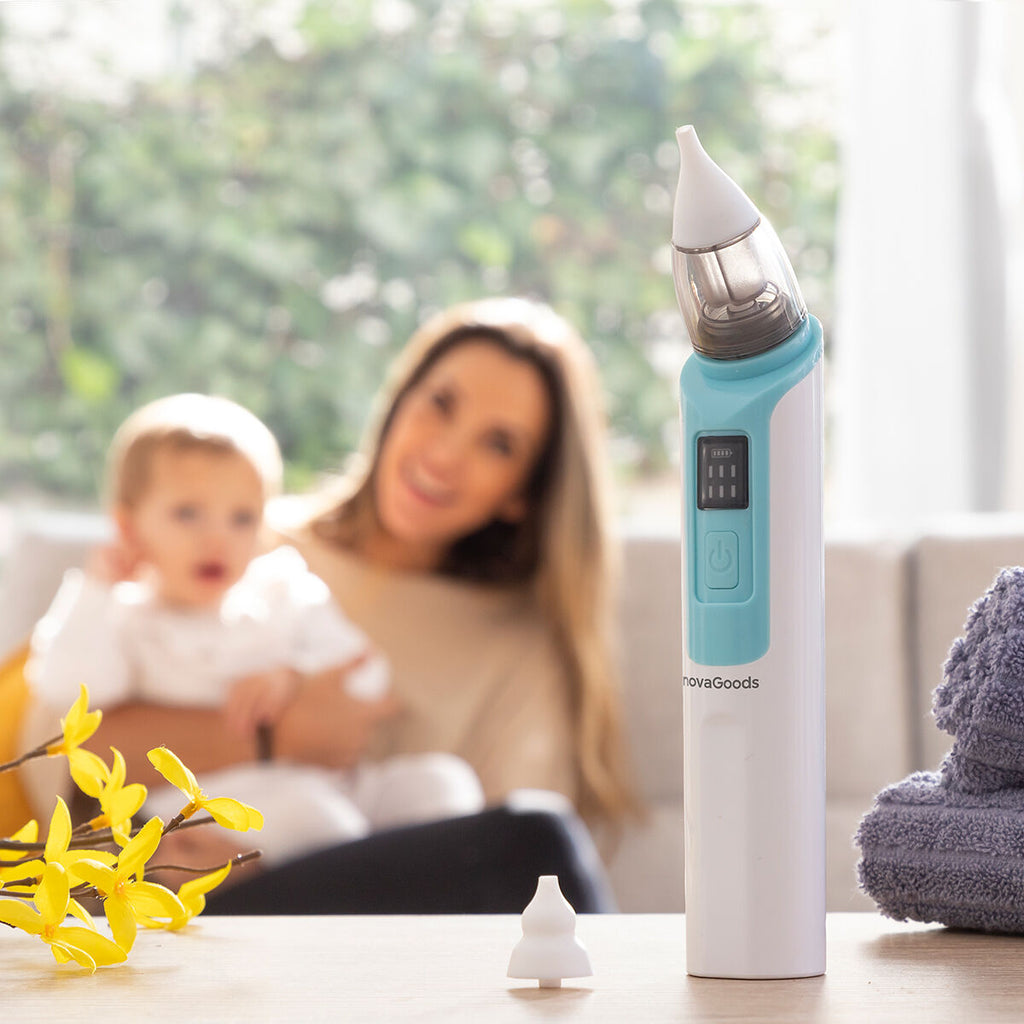 InnovaGoods Wiederaufladbar Nasal Aspirator für Babys Nizi – Weiß