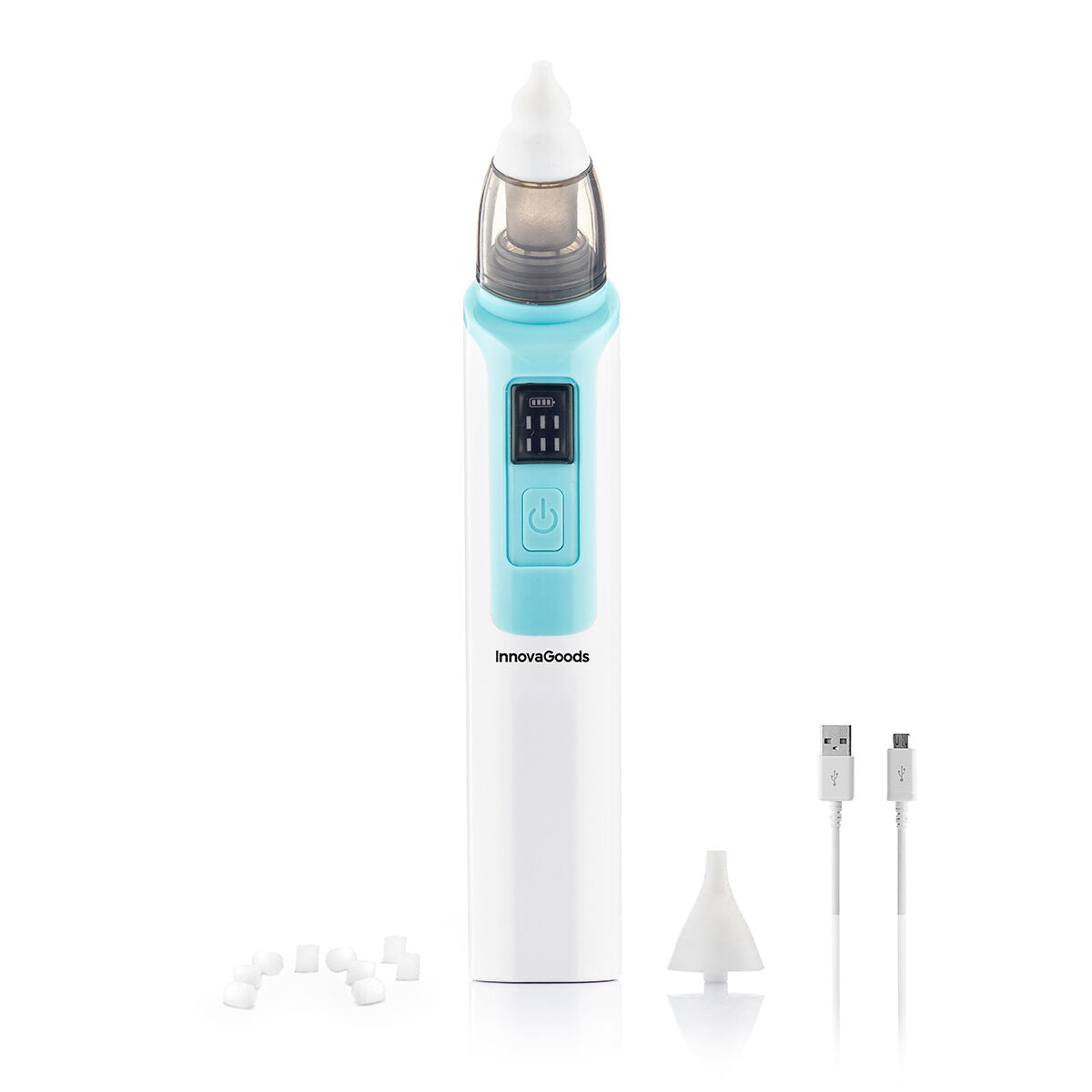 InnovaGoods Wiederaufladbar Nasal Aspirator für Babys Nizi – Weiß