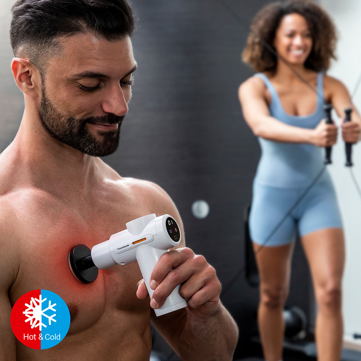 Hot and Cold Muscle Massager Gun Hokgun InnovaGoods – Produktbild 1