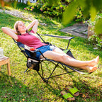 InnovaGoods Klappbarer Camping-Liegestuhl Kampfort