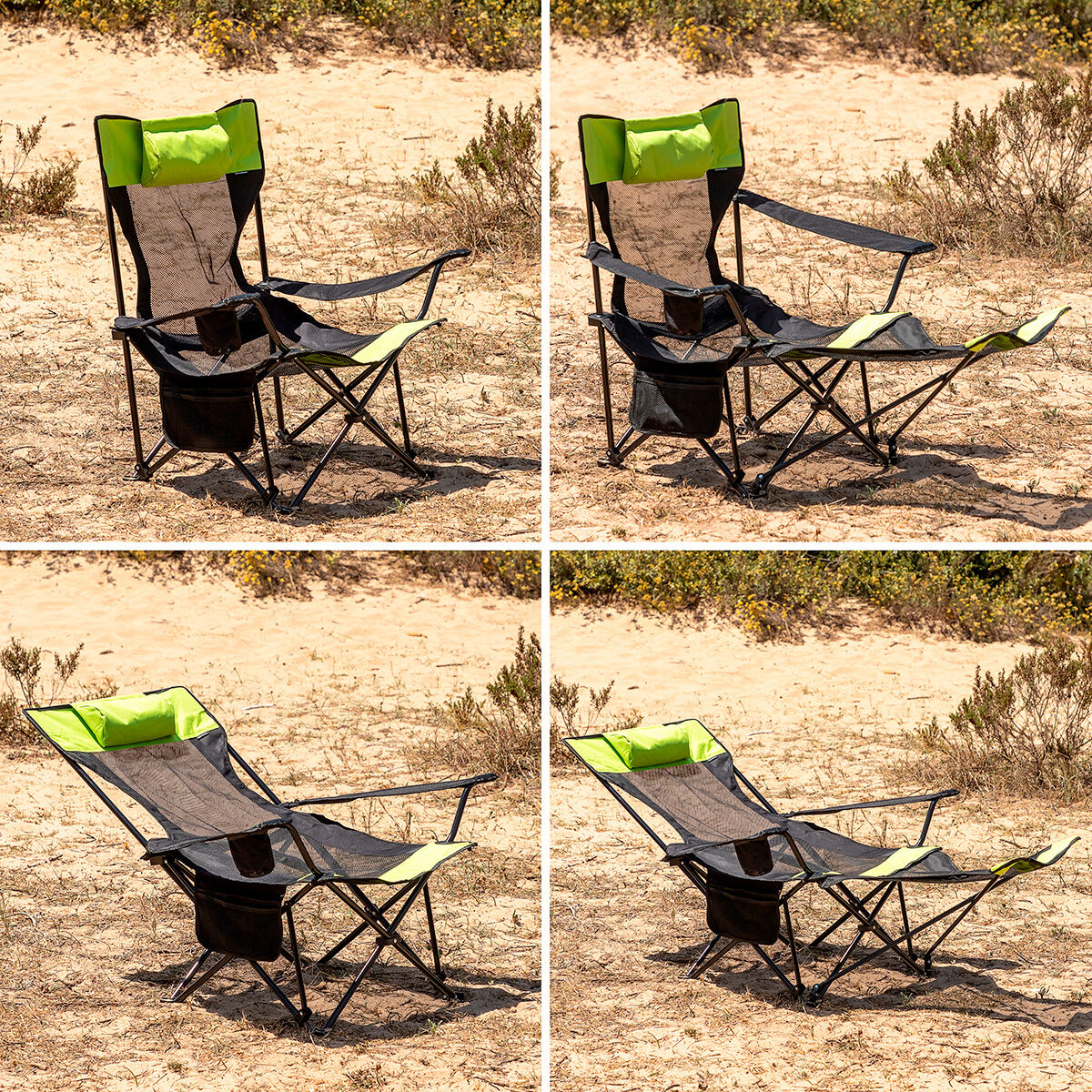 InnovaGoods Klappbarer Camping-Liegestuhl Kampfort