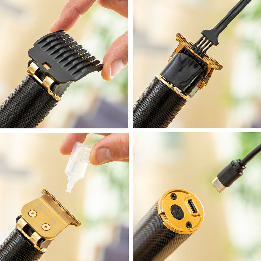 Professional Wiederaufladbar Haar Clipper mit Accessories Triher InnovaGoods