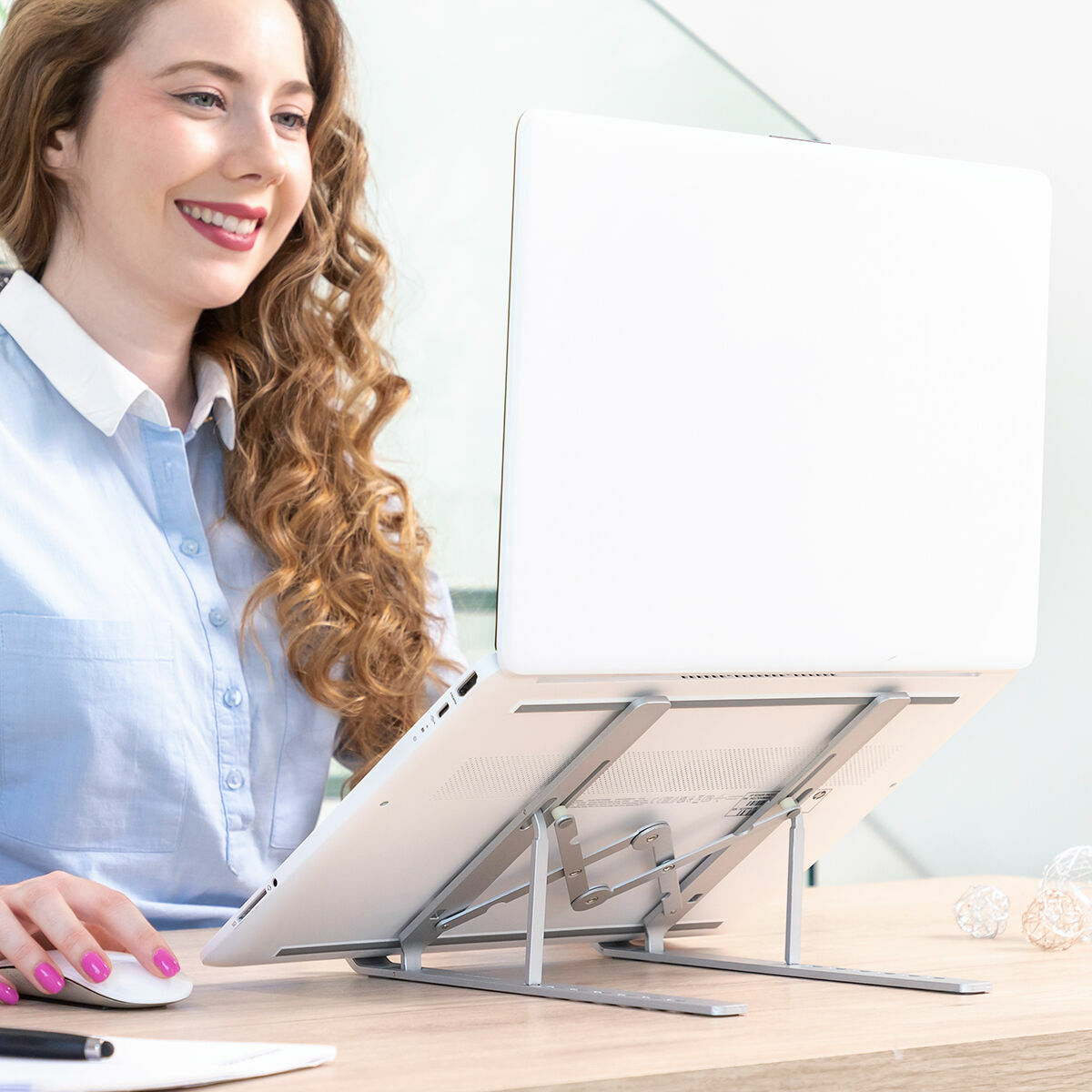 Klappbar and Verstellbar Laptop Stand Flastan InnovaGoods – Produktbild 1