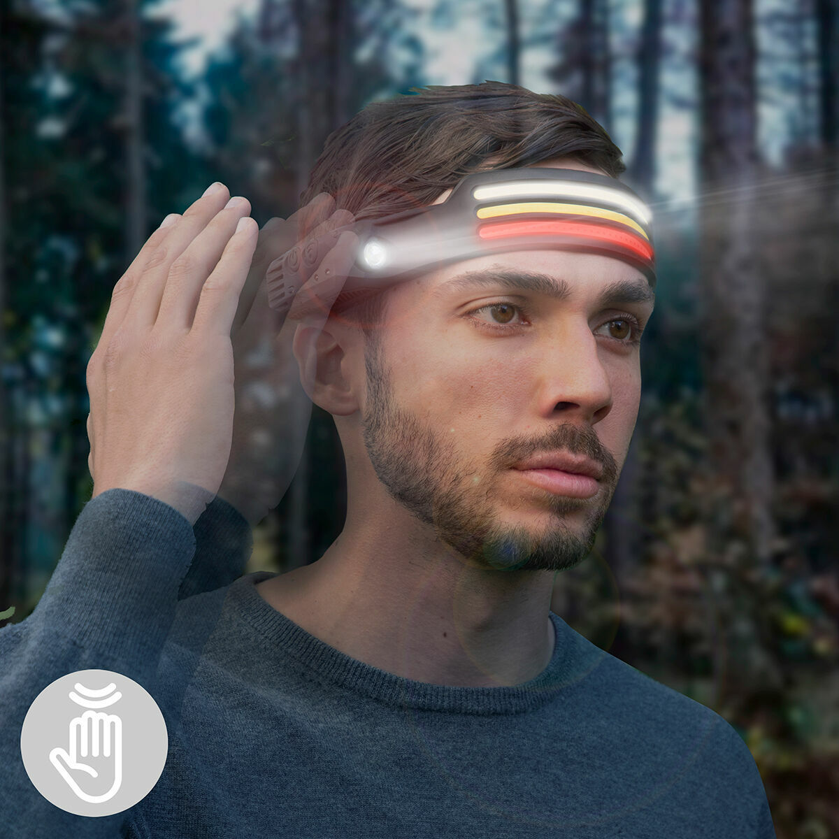 Wiederaufladbar and Verstellbar LED Head Torch Recobright InnovaGoods – Produktbild 1