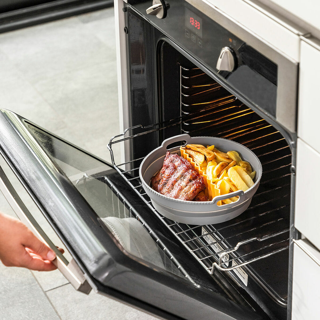 InnovaGoods Klappbar Silikon Korb für Heißluftfritteuse Fliynner