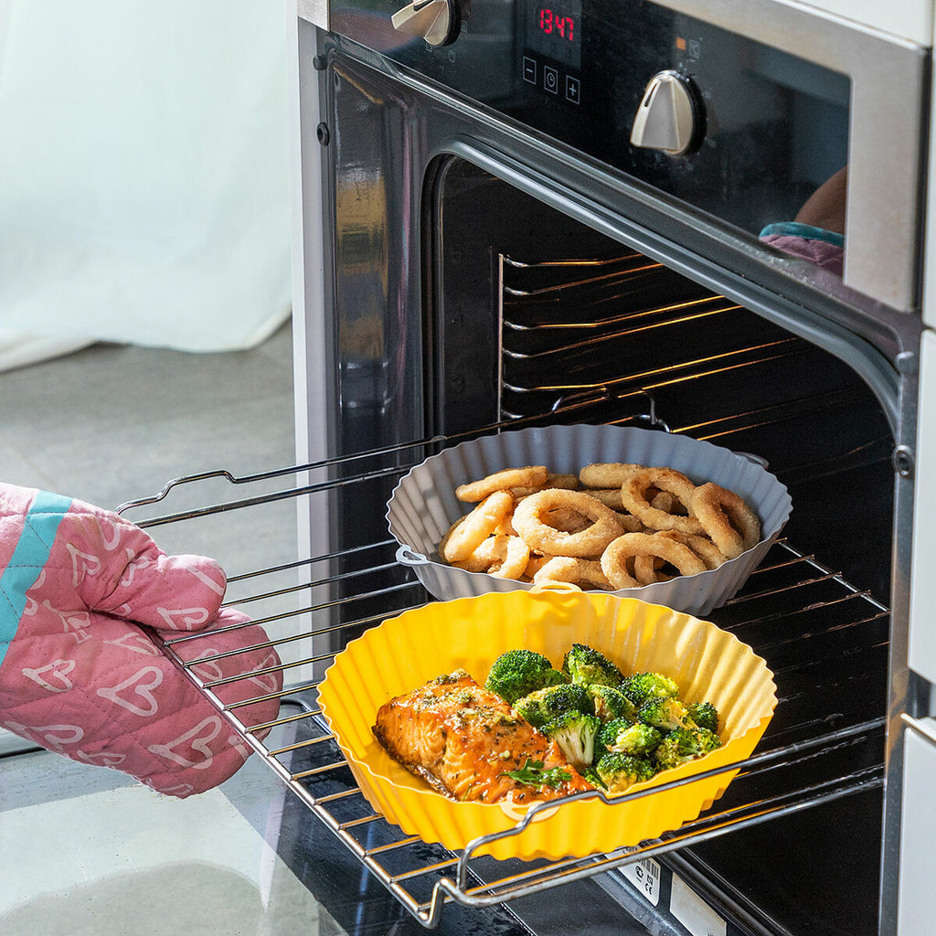 Silikon Baskets mit Bürste für Air Fryers Mollicon InnovaGoods
