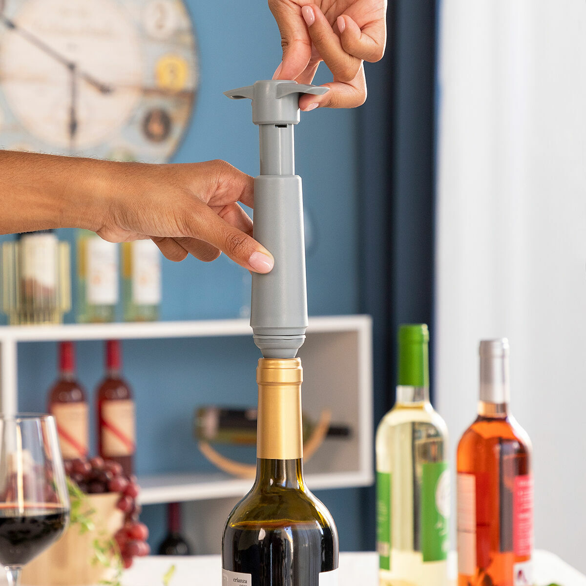 InnovaGoods Vakuumpumpe & Weinverschlüsse Winuum (4 caps)