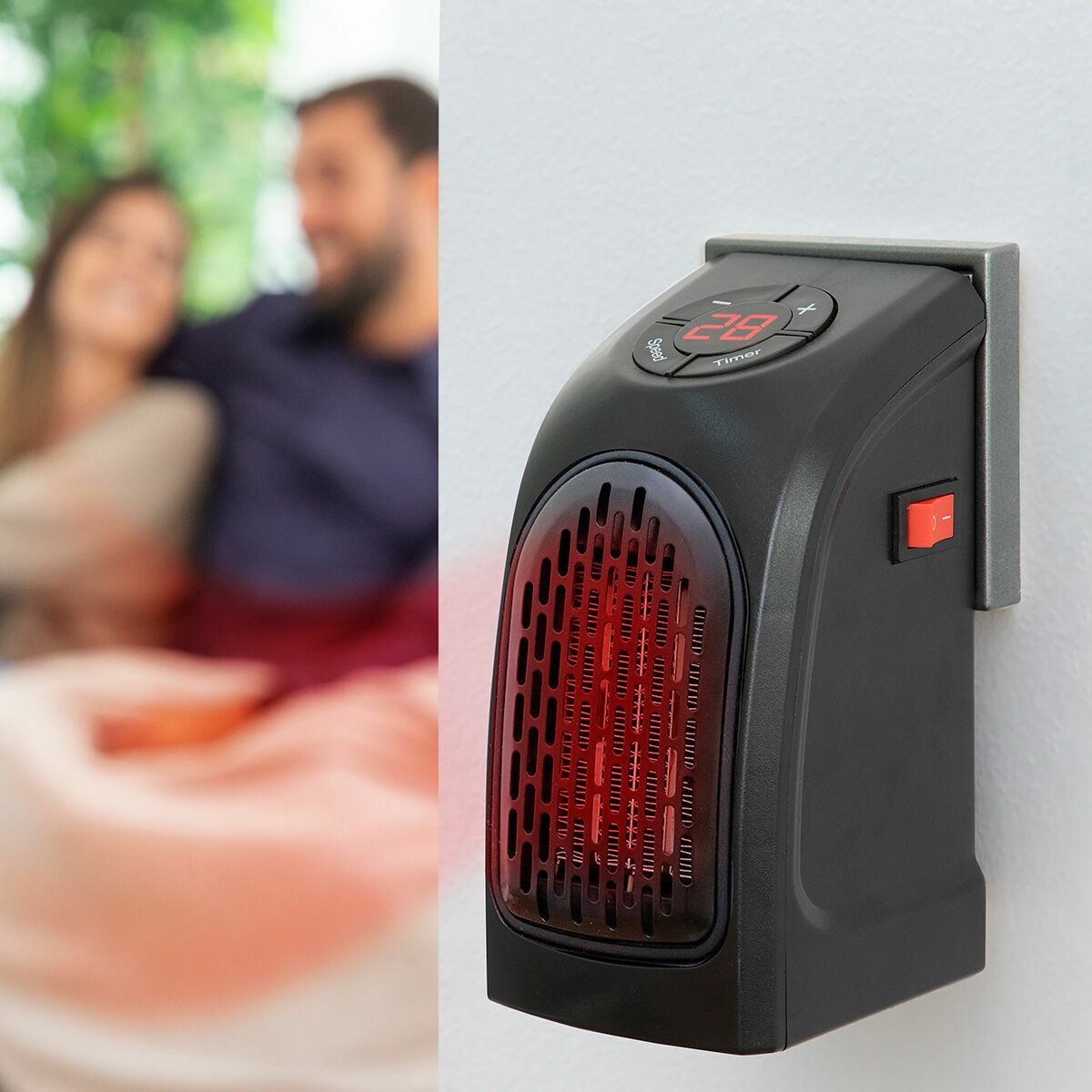 Tragbar Mini Plug Heater Heatpod InnovaGoods 400 W – Produktbild 1