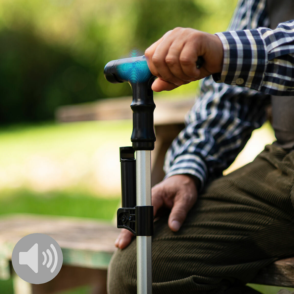 Extendable Walking Stick mit LED, Alarm & Grabber Hannde InnovaGoods