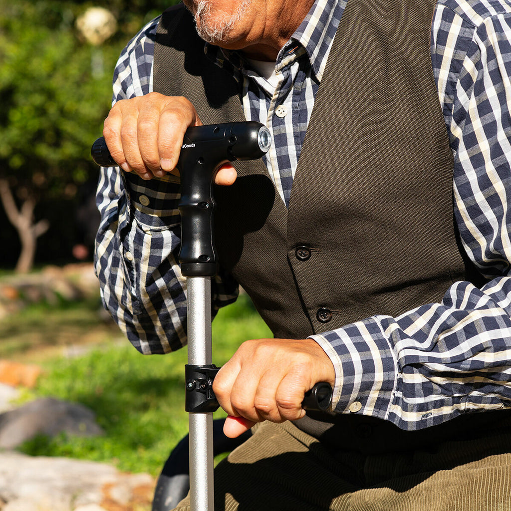 Extendable Walking Stick mit LED, Alarm & Grabber Hannde InnovaGoods