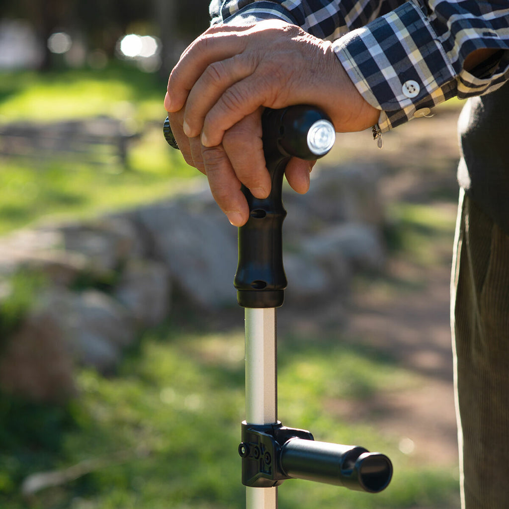 Extendable Walking Stick mit LED, Alarm & Grabber Hannde InnovaGoods