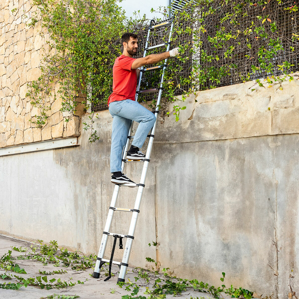 Telescopic ladder Ladescop32 InnovaGoods 3,2 m – Produktbild 1