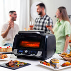 InnovaGoods Heißluftfritteuse mit Grill, Zubehör & Recipe Book Fryinn 12-in-1 6000 Schwarz