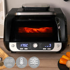 InnovaGoods Heißluftfritteuse mit Grill, Zubehör & Recipe Book Fryinn 12-in-1 6000 Schwarz