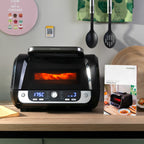 InnovaGoods Heißluftfritteuse mit Grill, Zubehör & Recipe Book Fryinn 12-in-1 6000 Schwarz