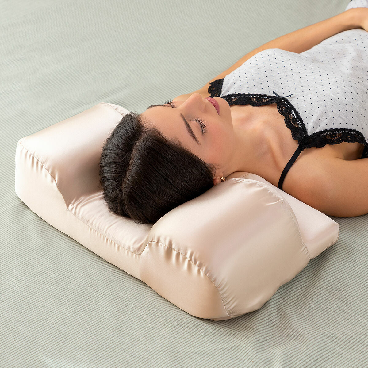Anti-Wrinkle Neck Pillow with Satin Cover Youthlow InnovaGoods – Produktbild 1