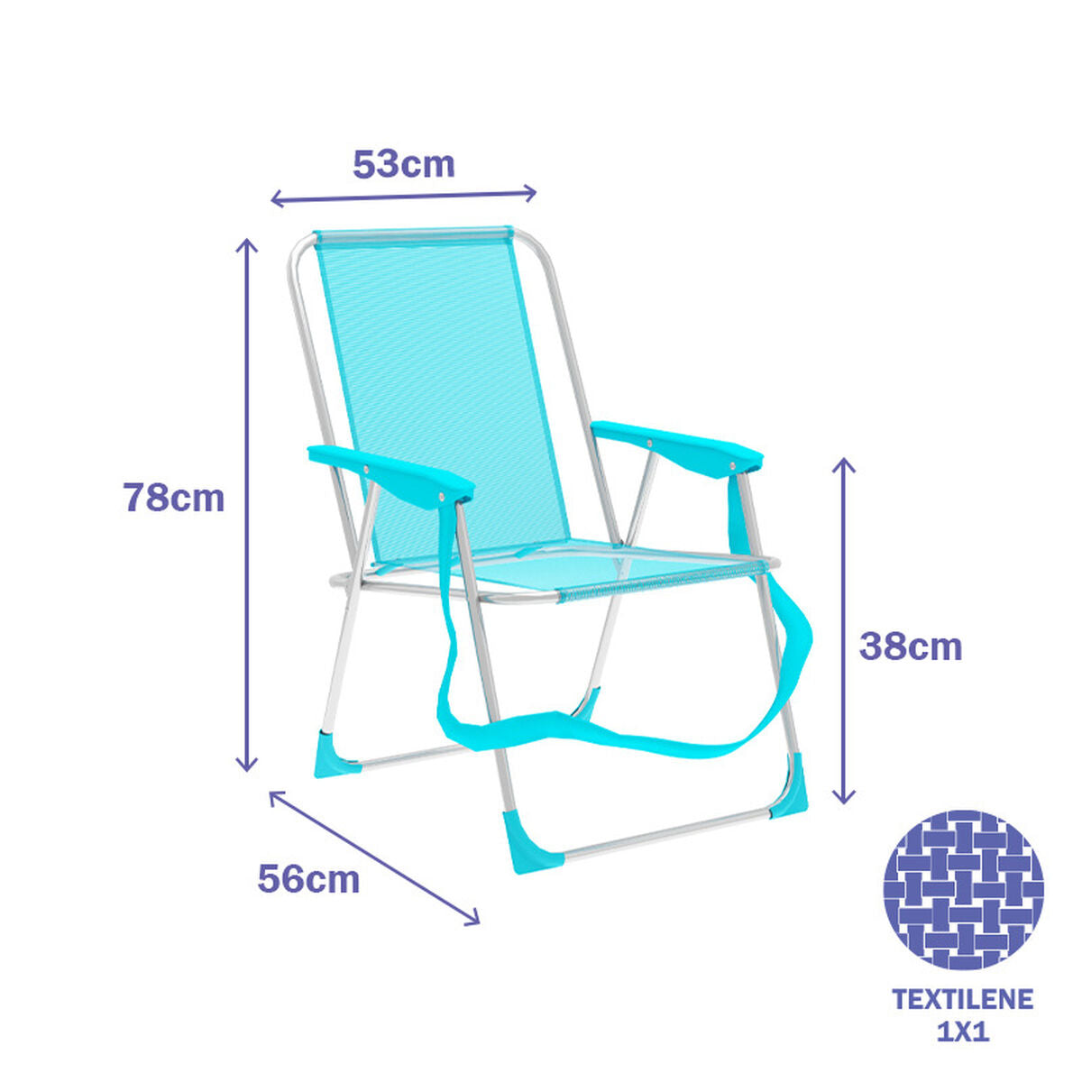 Marbueno Klappstuhl Aquamarine