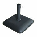 Marbueno Quadratischer Sonnenschirmständer aus Zement 25KG Schwarz Garten Pool Terrace