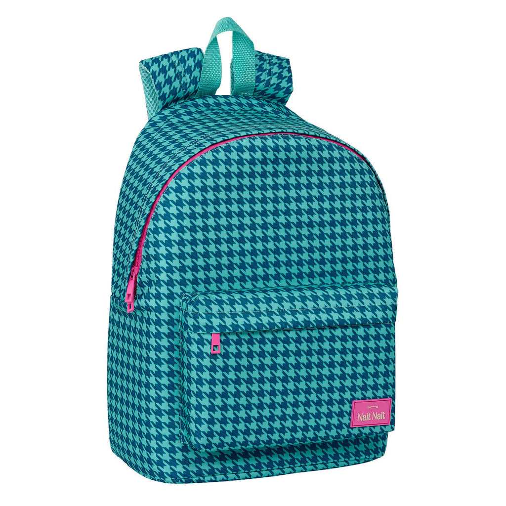 Laptop-Rucksack Nait Hahnentritt Grün 31 x 41 x 16 cm