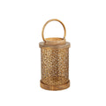 Romimex Lantern Braun Gold Holz Metall