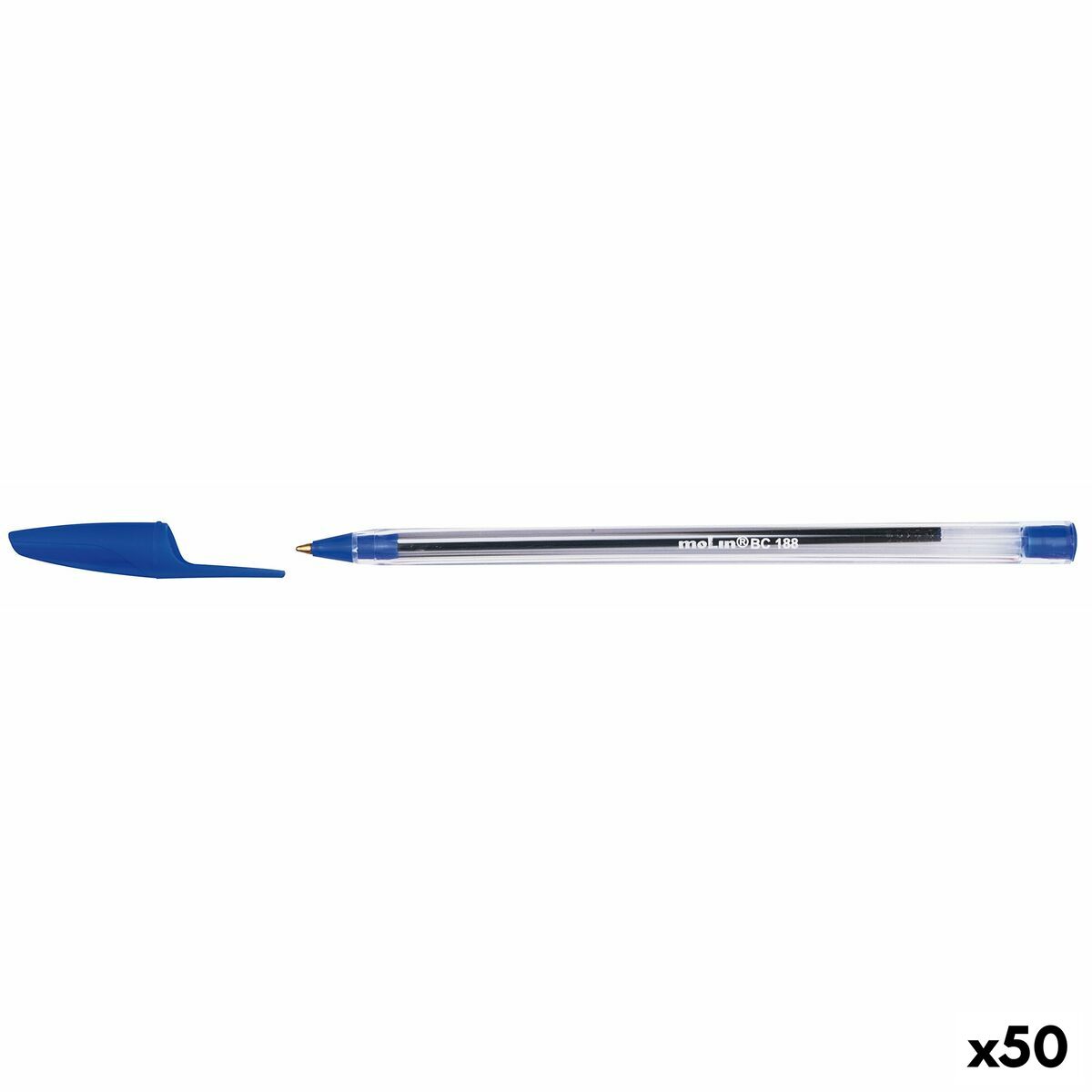 Pen Molin BC188 Crystal 1 mm Blau (50 Stück) – Produktbild 1