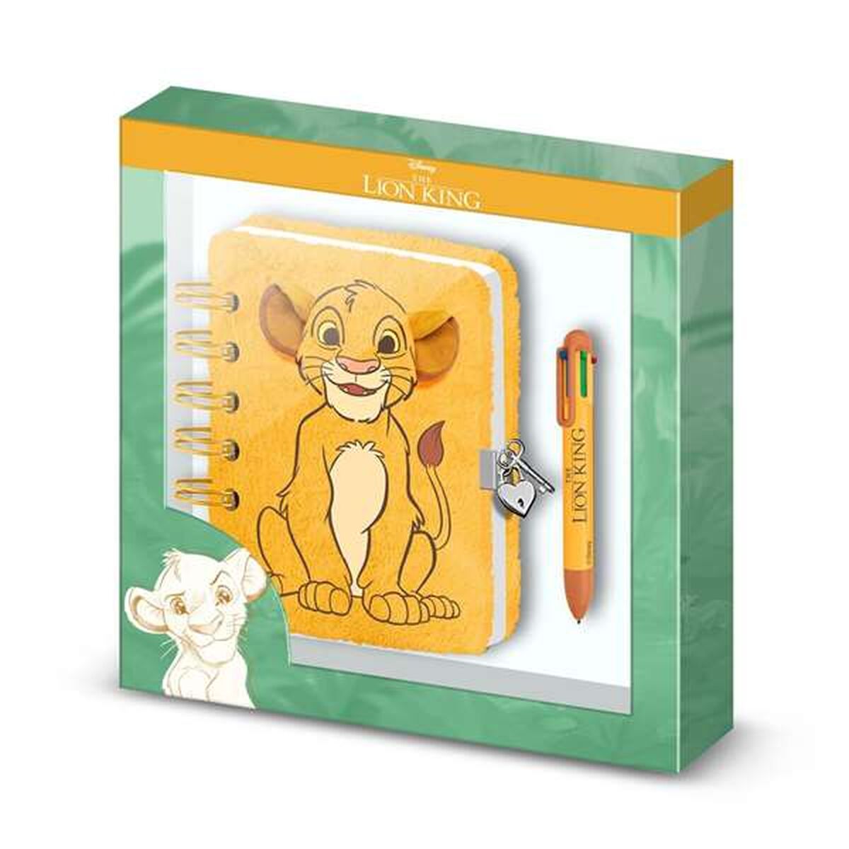 Spiral Notebook with Pen The Lion King Gelb 24 x 23 x 2,5 cm A5 – Produktbild 1