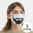 Luanvi Wiederverwendbare Stoffmaske Beard Größe M