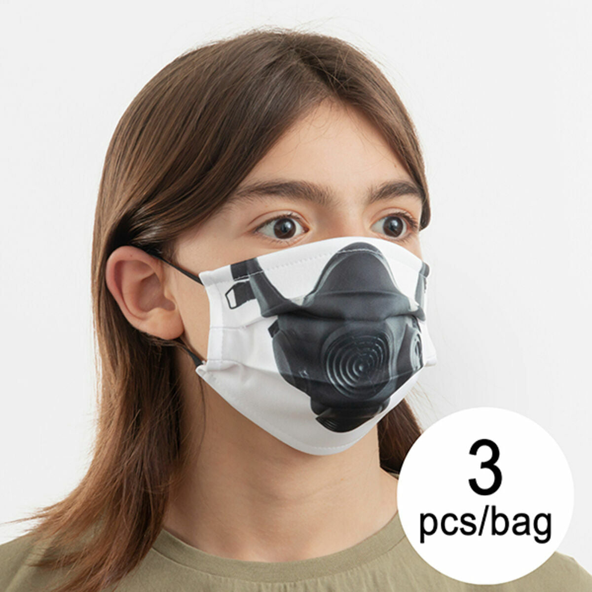 Hygienic Reusable Fabric Mask Gas Luanvi Size M Pack of 3 Stück – Produktbild 1