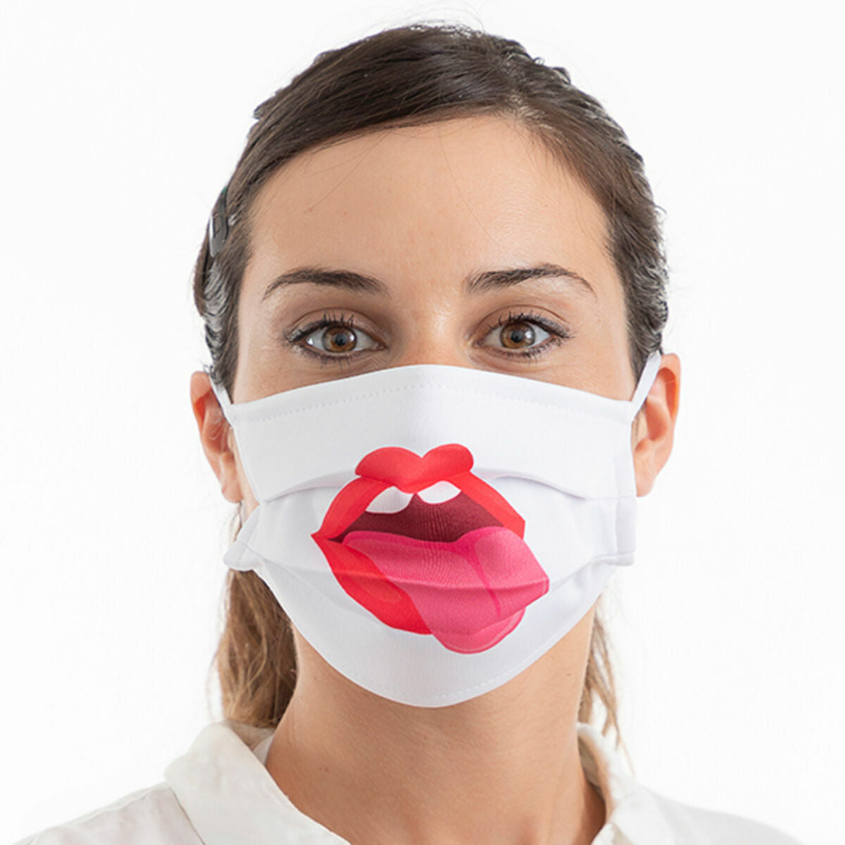 Luanvi Wiederverwendbare Stoffmaske Tongue Größe M