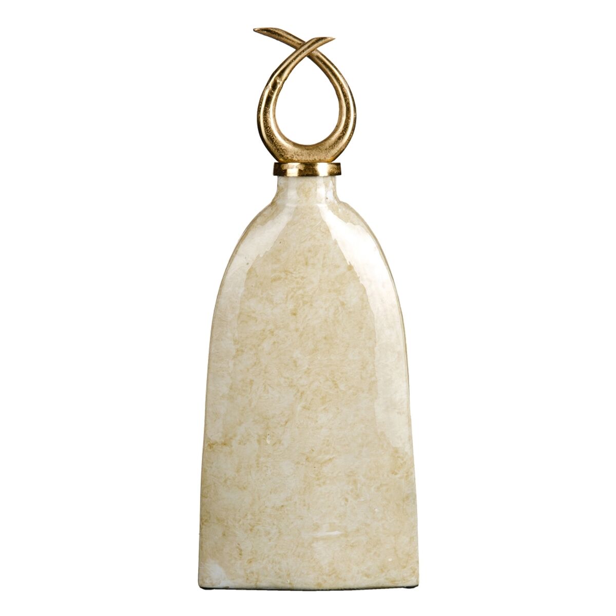 Vase Kristall Gold Metall Weiß