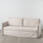 Sofa Beige Polyester Linen