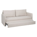 Sofa Beige Polyester Linen