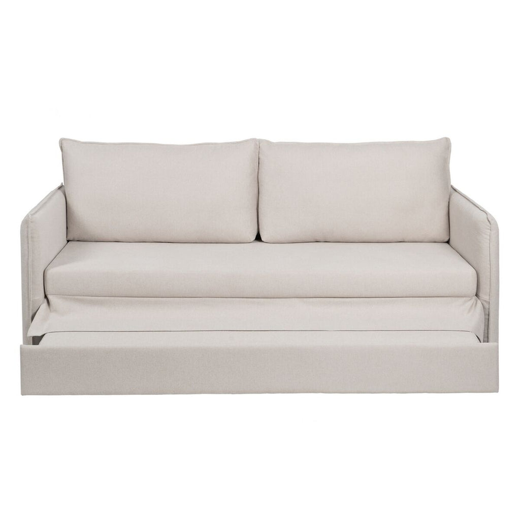 Sofa Beige Polyester Linen