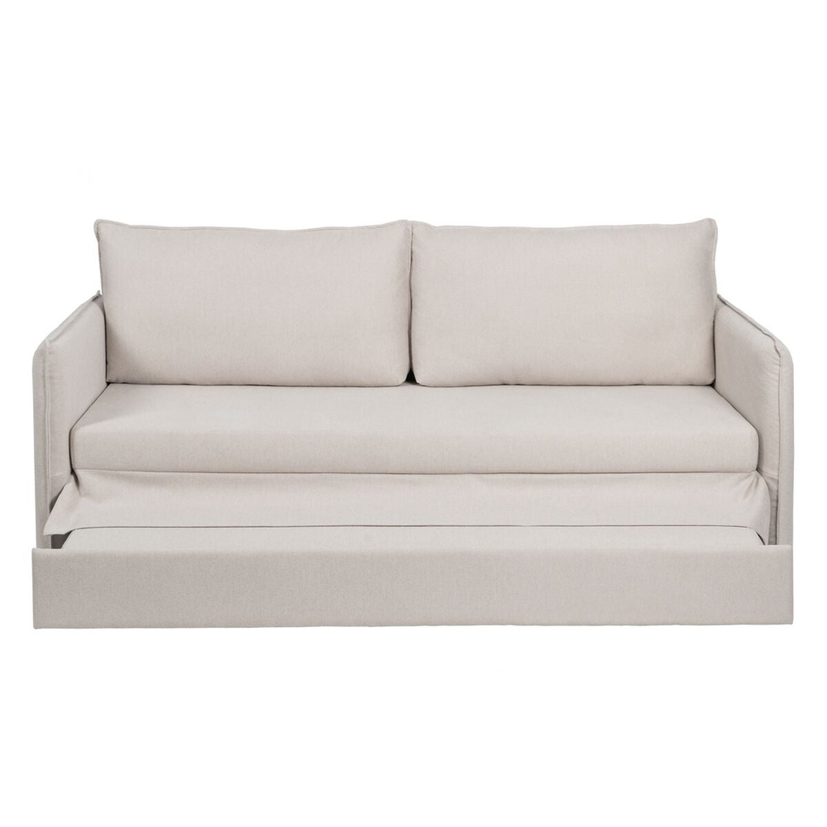 Sofa Beige Polyester Linen