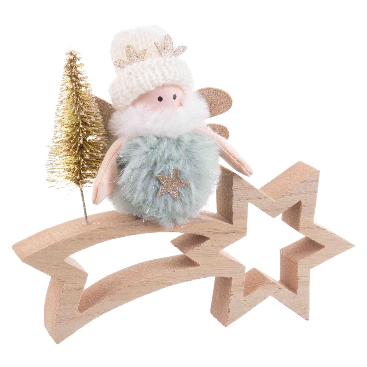 Christmas bauble Mehrfarbig Natural Holz Fabric 18 x 6 x 16 cm – Produktbild 1