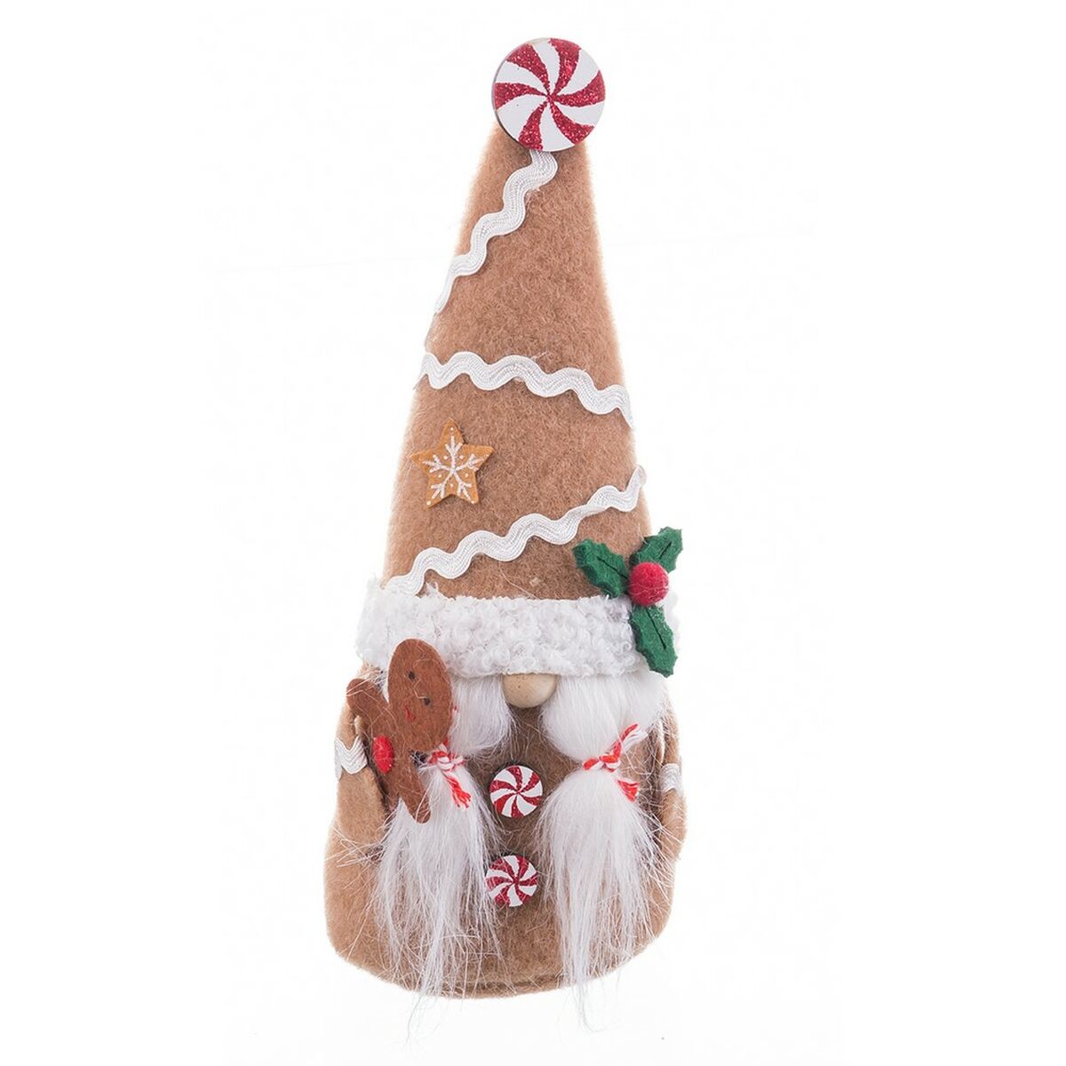 Christmas bauble Beige Mehrfarbig Sand Fabric Girl 8 x 6 x 19,5 cm – Produktbild 1