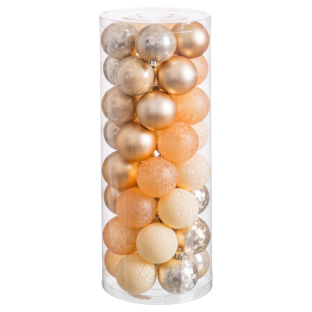 Christmas Baubles Goldfarben 6 x 6 x 6 cm (40 Stück) – Produktbild 1