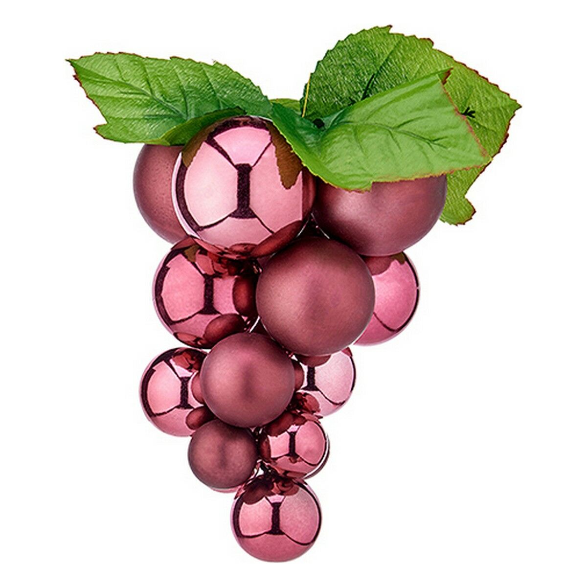 Christmas Bauble Krist+ Rosa Kunststoff Grapes Small – Produktbild 1