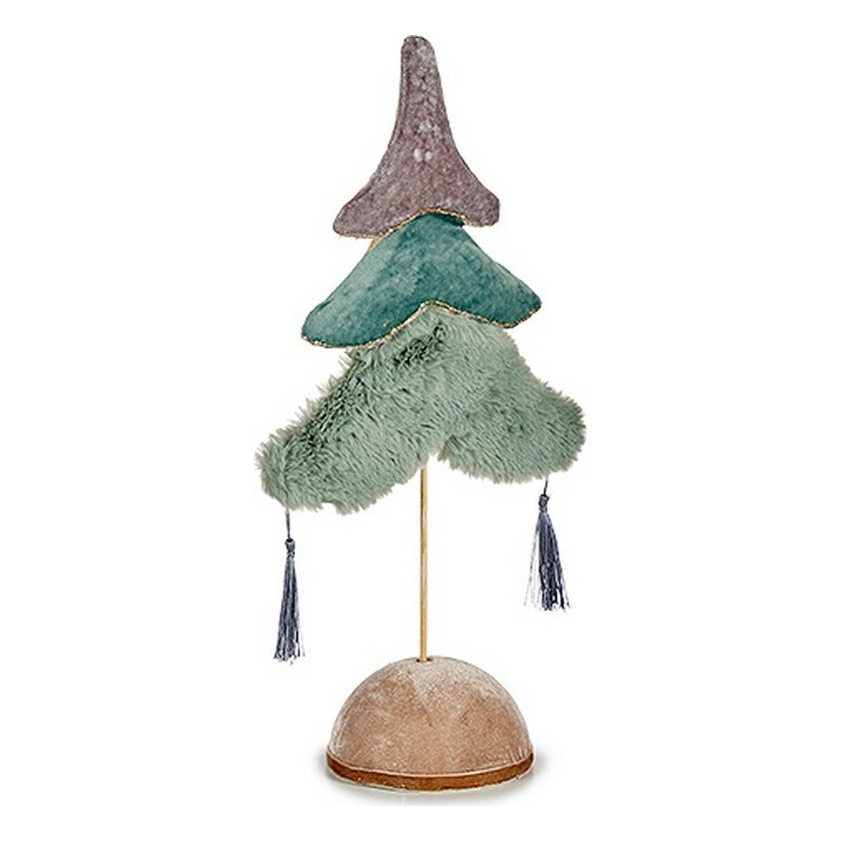 Krist+ Weihnachtsbaum Blau Mehrfarbig Türkis Silber Polyester Holz