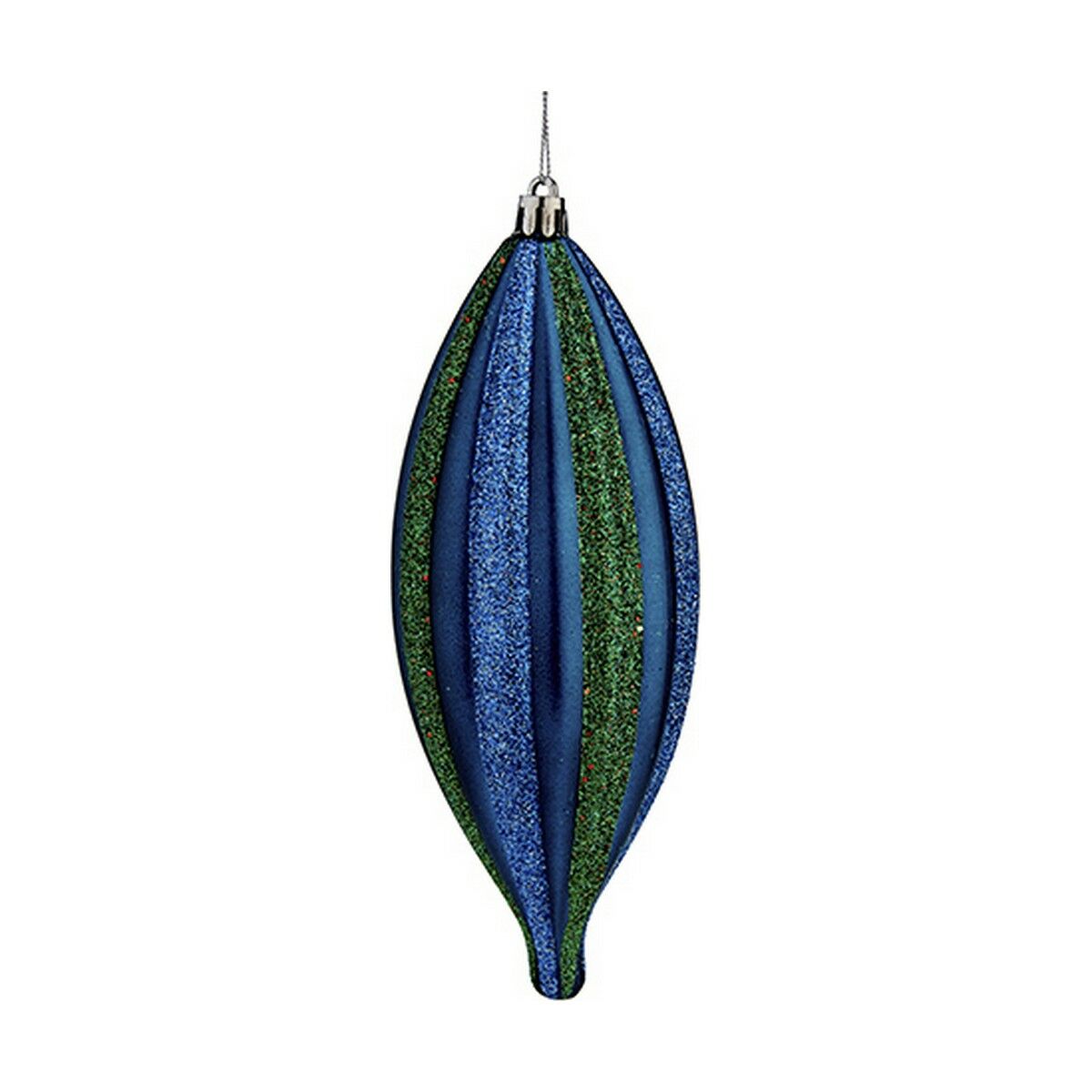 Christmas bauble Krist+ Blau Grün PVC 8,5 x 3,5 x 19 cm Streched – Produktbild 1