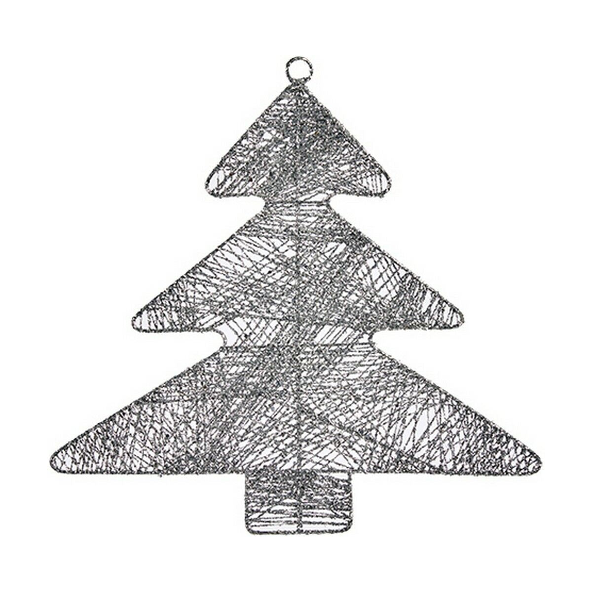 Christmas bauble Krist+ Silberfarben Metall Kunststoff Christmas Tree 36,7 x 0,2 x 37,5 cm – Produktbild 1
