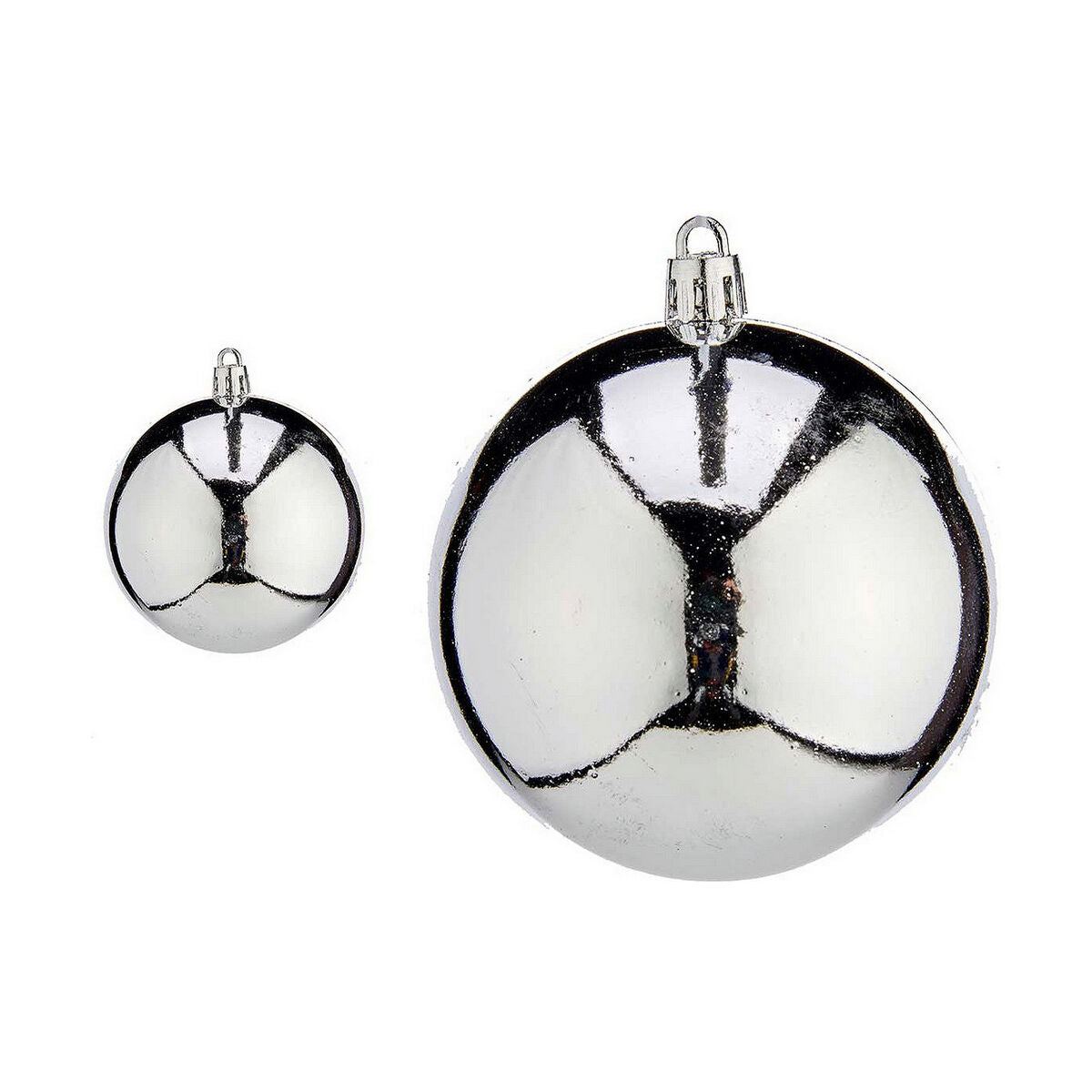 Christmas Baubles Krist+ K1912475-3 Silberfarben Kunststoff Ø 8 cm 16 Stück – Produktbild 1