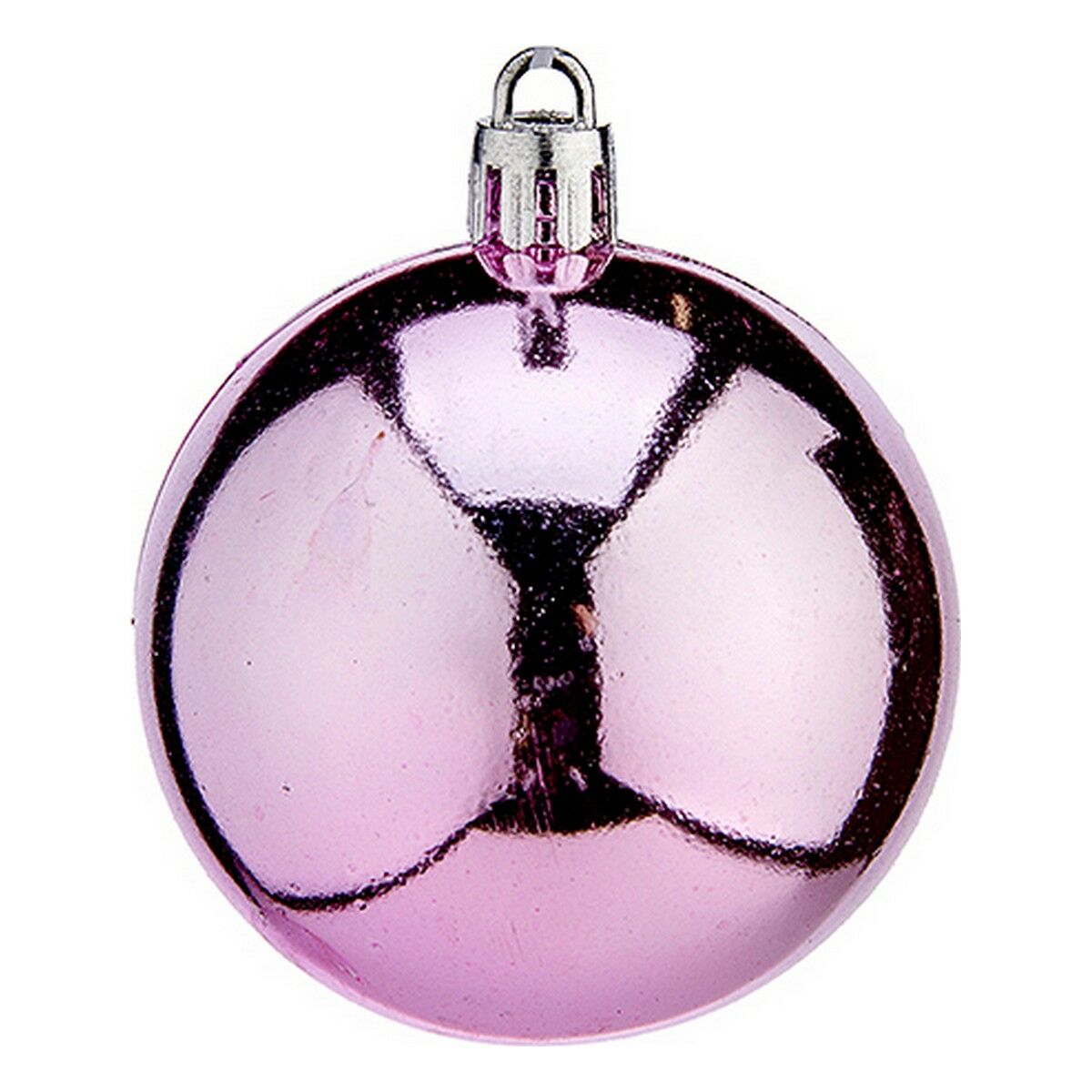 Christmas Baubles Krist+ Rosa Kunststoff Ø 6 cm 24 Stück – Produktbild 1